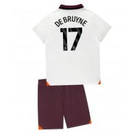 Dres Manchester City Kevin De Bruyne #17 Gostujuci za djecu 2023-24 Kratak Rukav (+ kratke hlače)